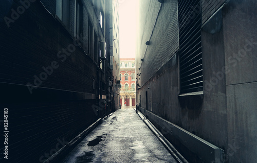 Dark alley in Toronto, Canada