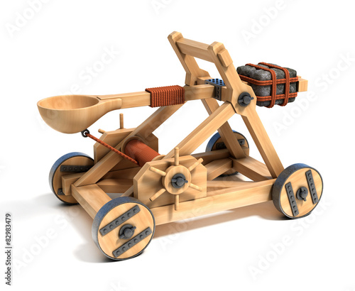 catapult 3d illustration