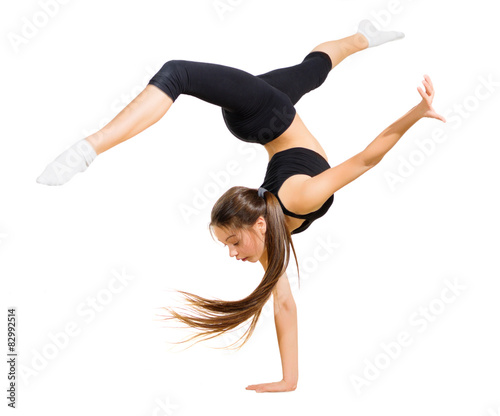 Young girl dancing modern dance