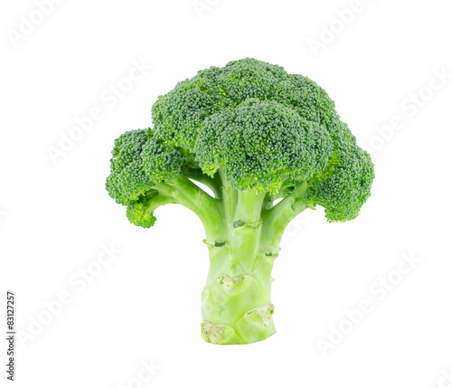 Broccoli isolate on white with clipping path