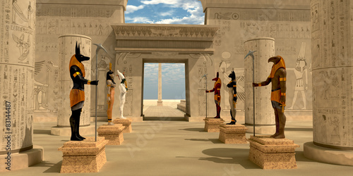 Statues in Pharaoh's Temple