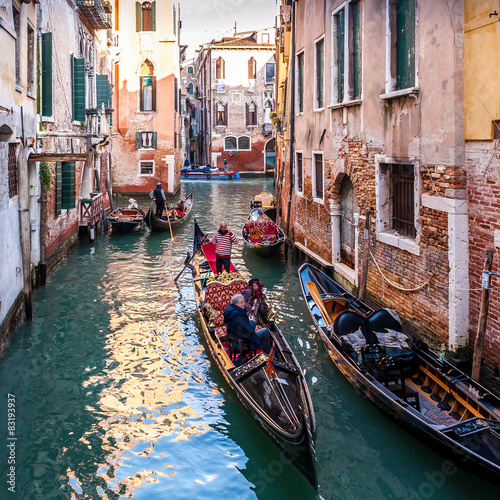 Gondoliers à Venise, Italie