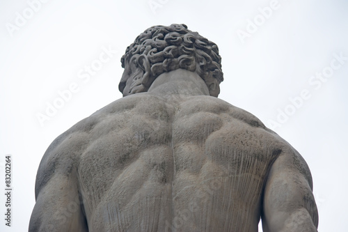 Hercules statue seen from behind