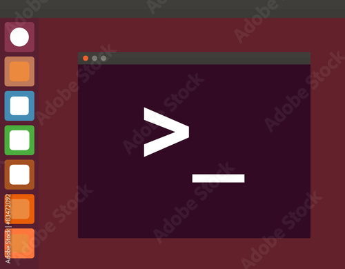 Terminal startup icon and linux interface, direct access to
