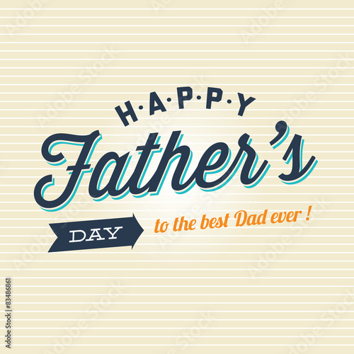 Fathers day card, logo, badge, signs and symbol 