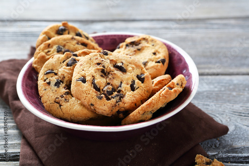 Sweet cookies in bowl