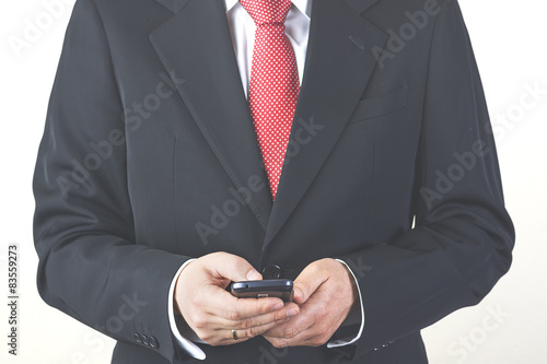 hombre de negocios con teléfono móvil