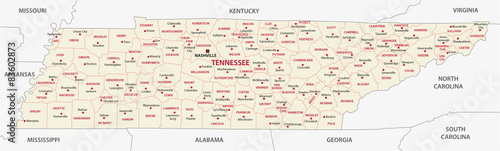 tennessee administrative map