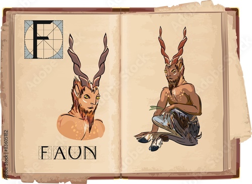 letter F with Faun