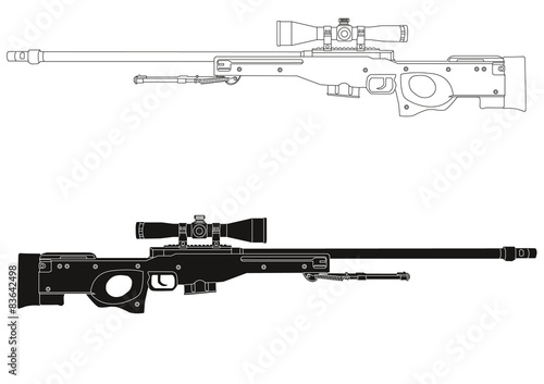 Scharfschützengewehr AWP Illustration EPS