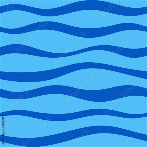 Seamless pattern with calm waves in blue colours