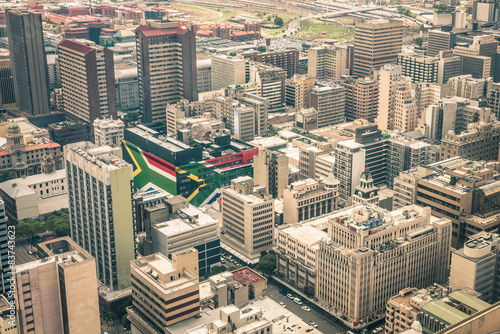 Skyscrapers skyline at business district of Johannesburg