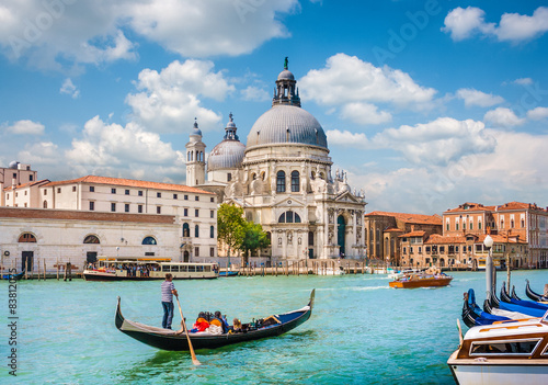 Gondola on Canal Grande with Santa Maria della Salute, Venice