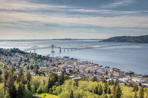 Astoria Cityscape with Astoria-Megler Bridge