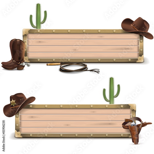 Vector Cowboy Signboards