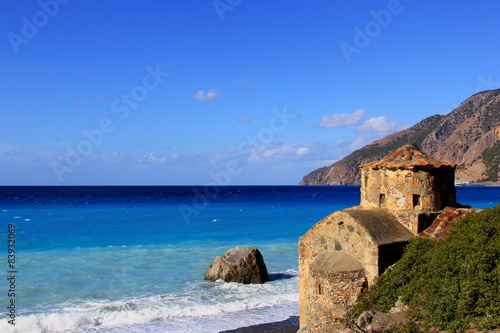 Chapel beneath the sea in Crete, Greece