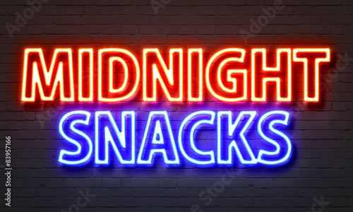 Midnight snack neon sign