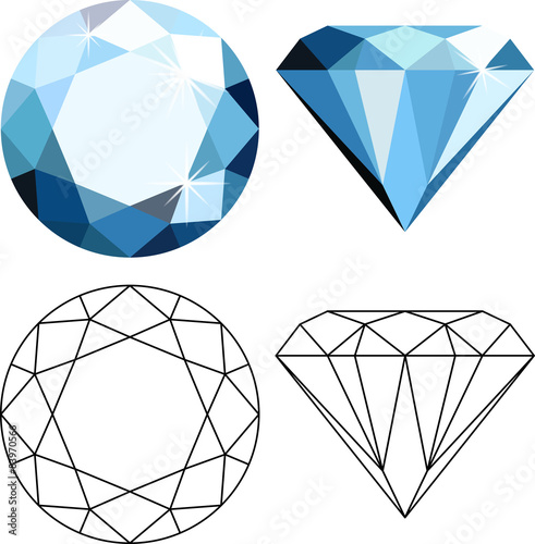 Flat style diamonds