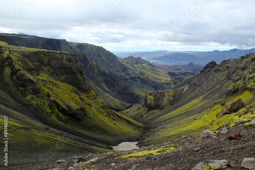 Blick von Eyjafjalljökull, Island