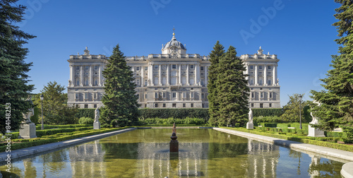 Royal Palace from Sabatini Gardens,Madrid