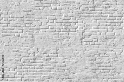 White plastered brick wall