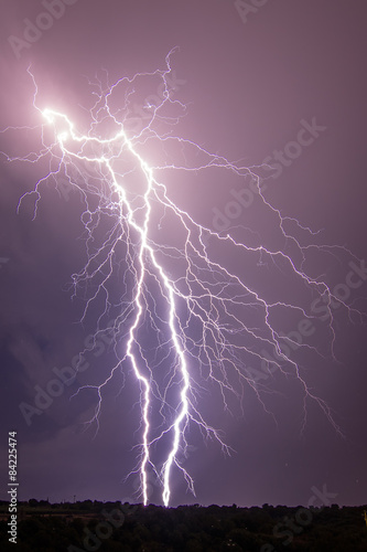 Thundebolts and lightnings in a stormy night