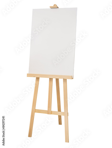 Painting stand wooden easel with blank canvas poster sign board