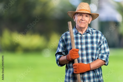 Gardening, Senior Adult, Men.