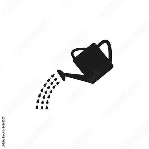 The watering can icon. Irrigation symbol. Flat
