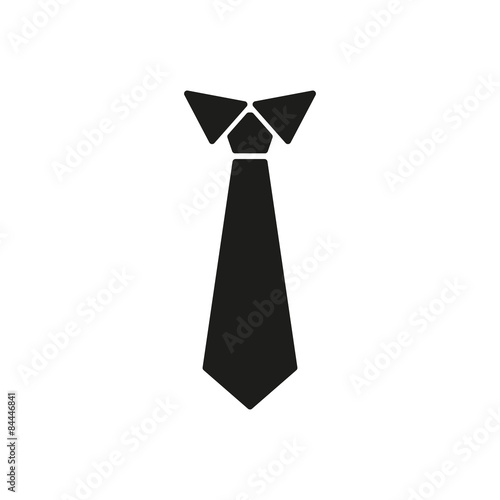 The tie icon. Necktie and neckcloth symbol. Flat