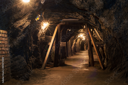 Long tunnel through gypsum mine