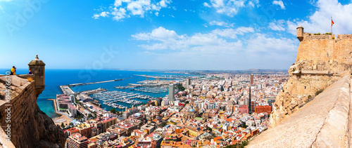 Alicante Santa Barbara castle in Costa Blanca, Spain