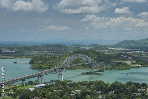 Bridge of the Americas, Panama Canal, pacific entrance Panama, Central America