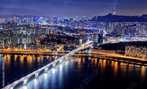 Seoul at night, South Korea