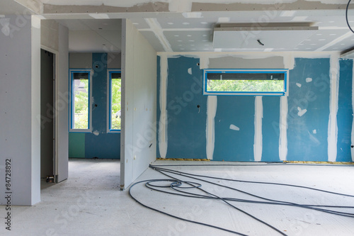 chantier intérieur maison neuve