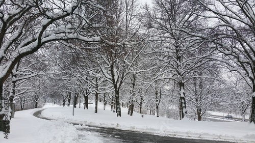 Winter wonderland in Munich in Germany