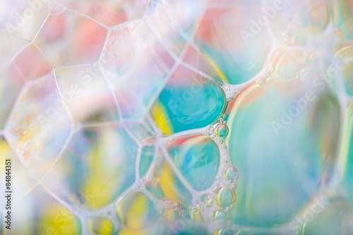 Abstract background of air bubbles in soap foam