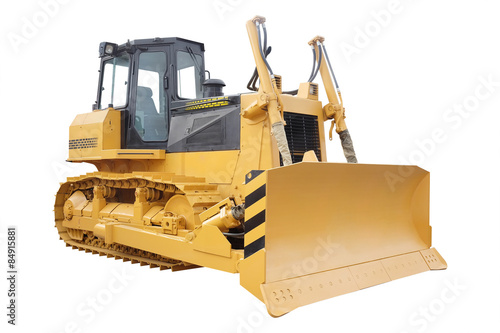 bulldozer under the white background