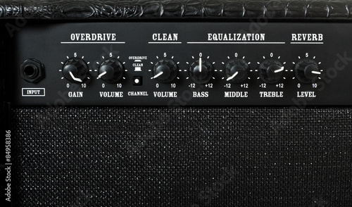 guitar amplifier control panel