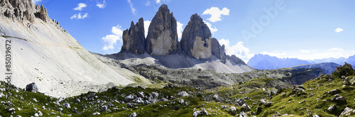 Tre cime di Lavaredo panoramic view - Dolomitics landscapes