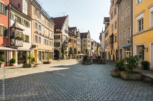 Square of old town Lindau in Germany