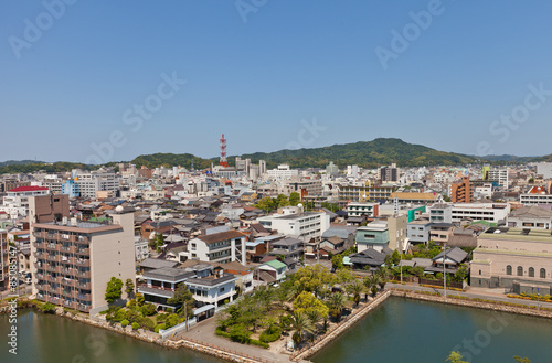 View of Imabari town, Shikoku Island, Japan