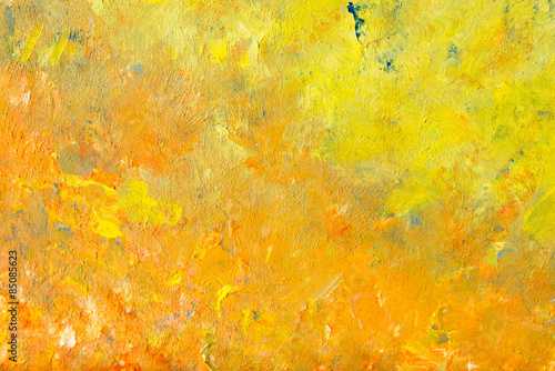 Abstract painting in impressionism style in close-up 