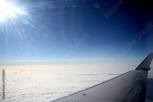 Photo taken from right window of a plane during flight from Poland to Brazil through Germany.