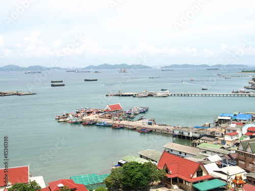 top view of koh sichang, island ,thailand