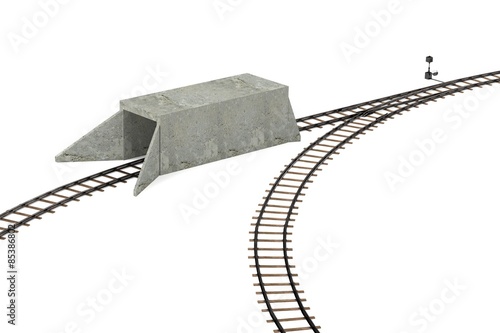 3d render of railway track