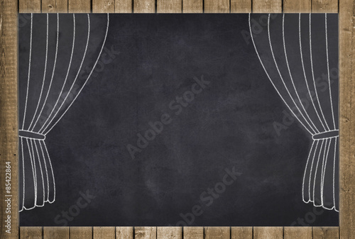 white text on chalkboard
