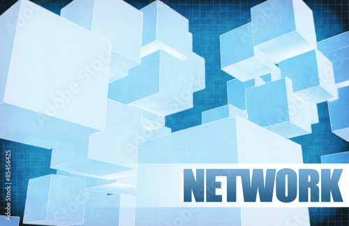 Network on Futuristic Abstract