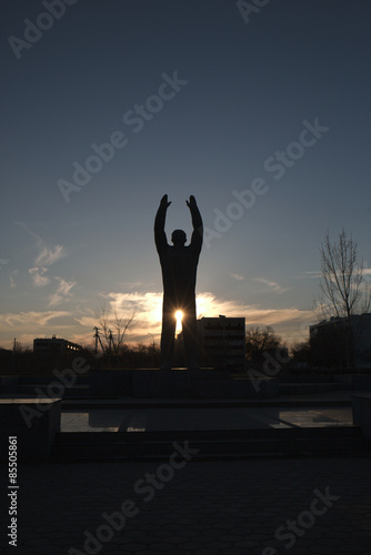 gagarin monument on Baikonur