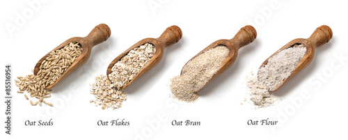 Oat flakes, seeds and bran